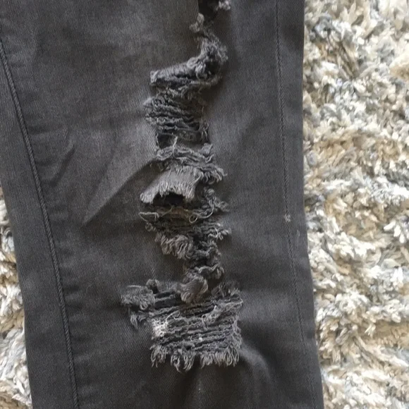Frame Denim gray distressed skinny jeans - Picture 3 of 8